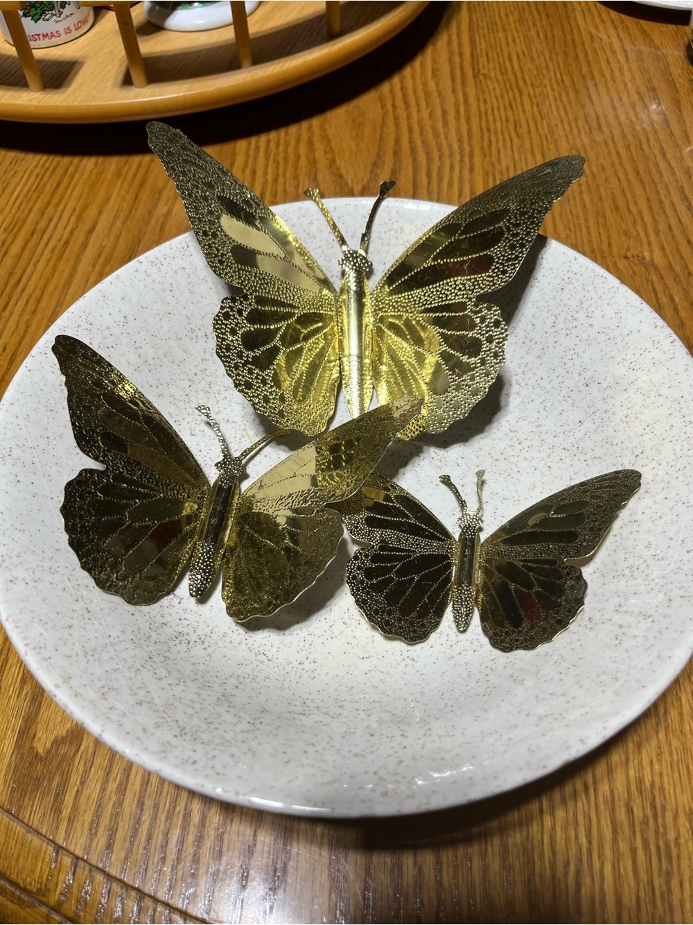 3 Vintage Home Interior Butterflies.